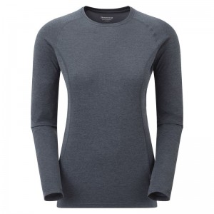 Dark Blue Montane Dart Long Sleeve Women's T Shirts | NVO3145GC