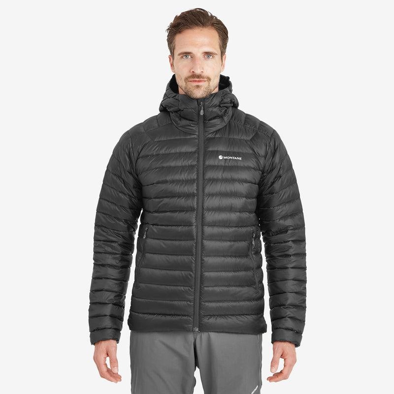 Black Montane Anti-Freeze Hooded Men's Down Jackets | POH2274AO