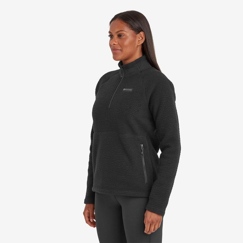 Black Montane Chonos Smock Pull On Women's Fleece | FAZ225DN