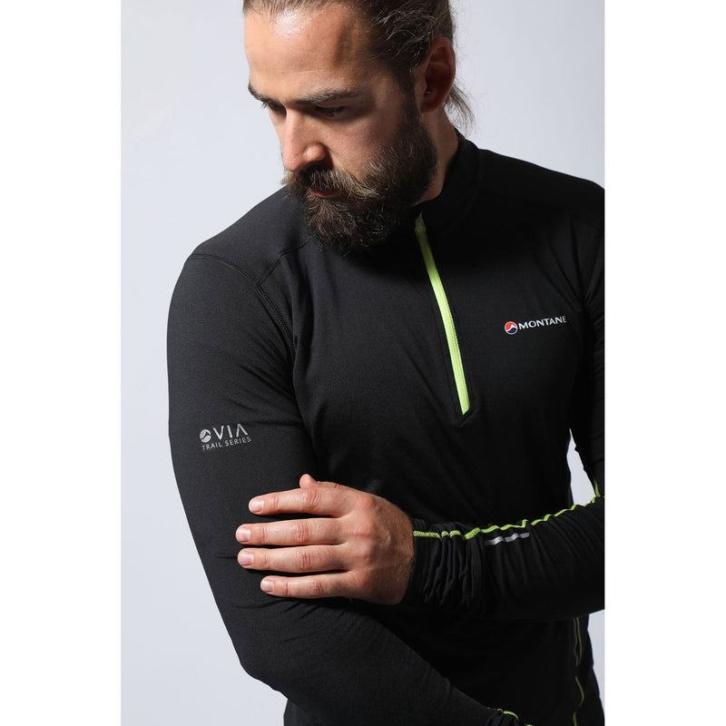 Black Montane Dragon Pull-On Men's Fleece Jackets | ZDI4348CV