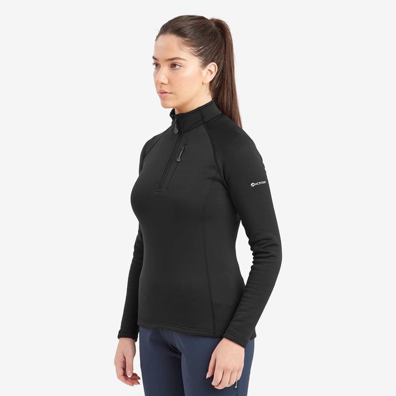 Black Montane Fury Zip Pull-On Women's Fleece | JHP5814UD