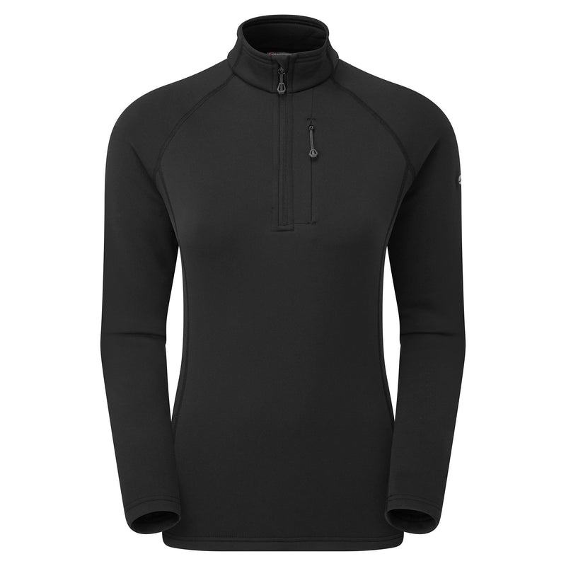 Black Montane Fury Zip Pull-On Women\'s Fleece | JHP5814UD