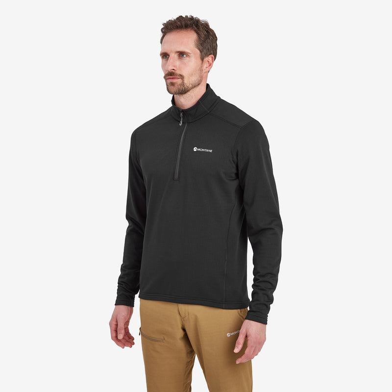 Black Montane Protium Pull On Men's Fleece | XYT2156VU