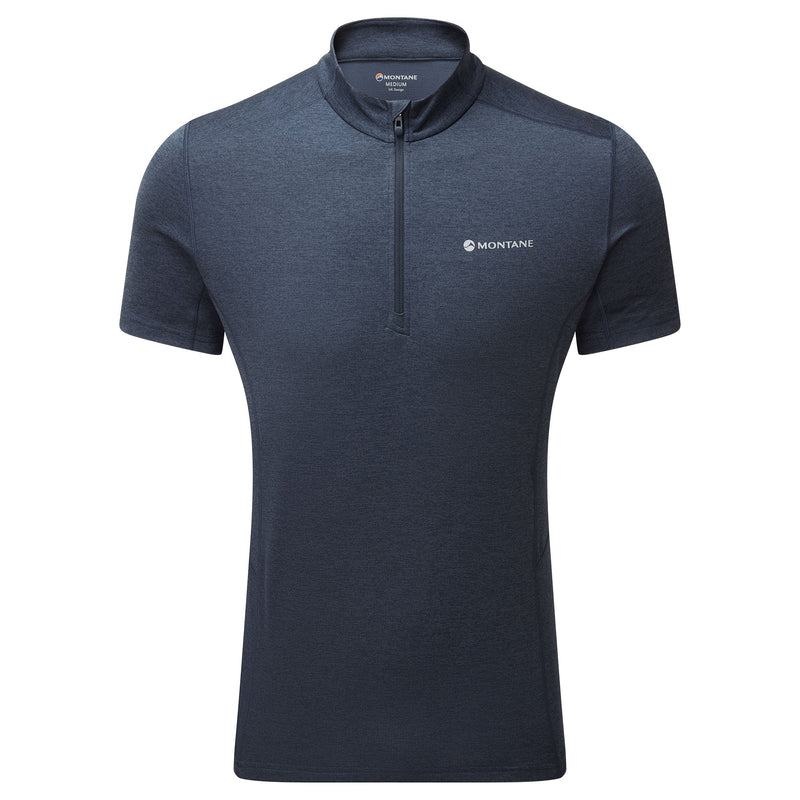 Dark Blue Montane Dart Zip Men\'s T Shirts | WJN683CI