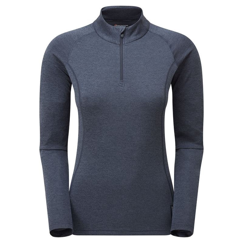 Dark Blue Montane Dart Zip Neck Women\'s T Shirts | JWW4096OP
