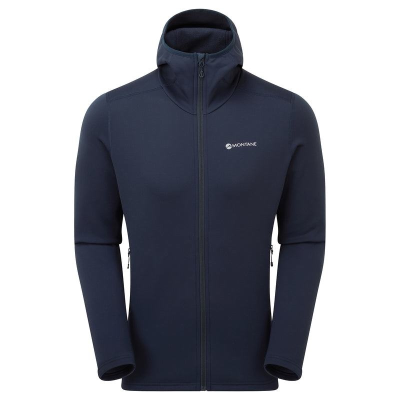Dark Blue Montane Fury Hooded Men\'s Fleece Jackets | WRC2211JQ