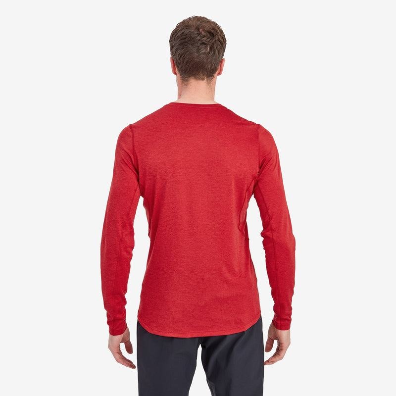 Dark Red Montane Dart Long Sleeve Men's T Shirts | MNR4733BI