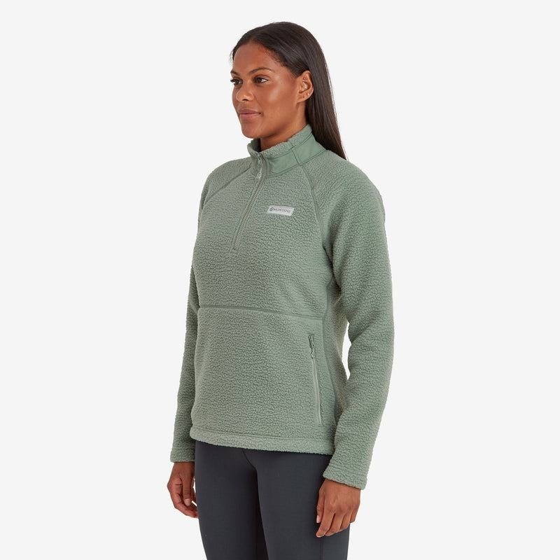 Grey Green Montane Chonos Smock Pull On Women's Fleece | XUO4112BL