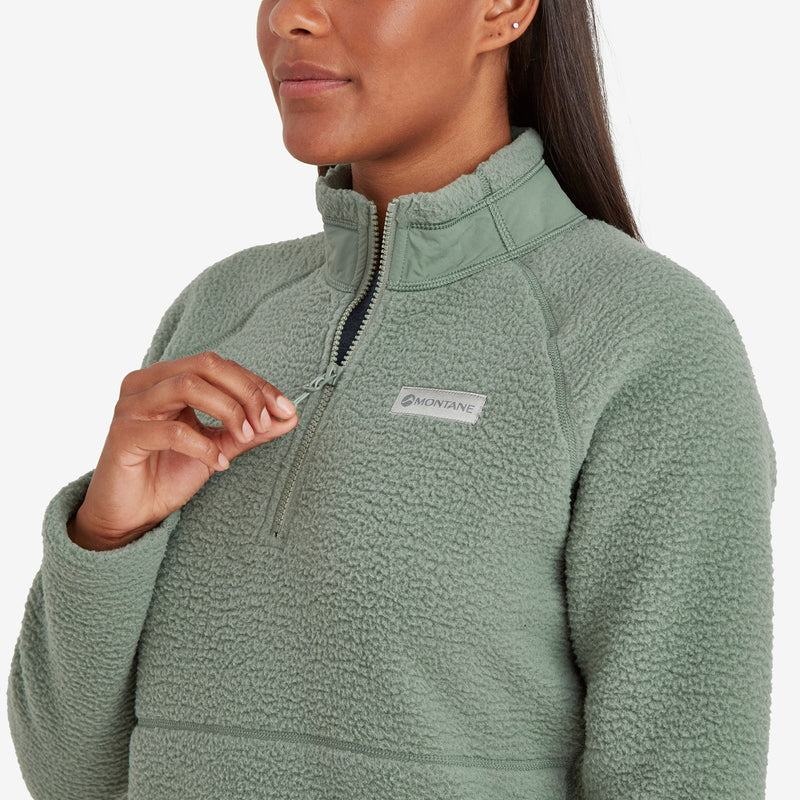 Grey Green Montane Chonos Smock Pull On Women's Fleece | XUO4112BL