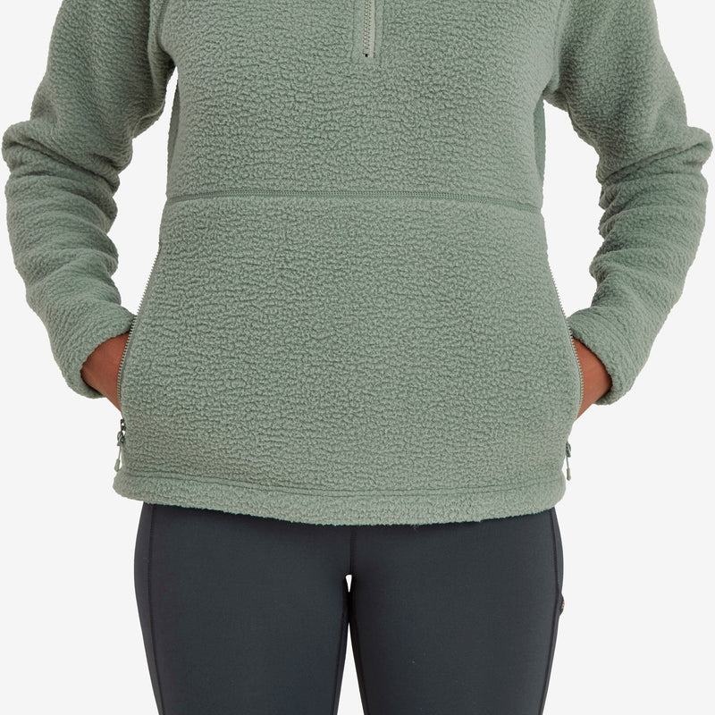 Grey Green Montane Chonos Smock Pull On Women's Fleece | XUO4112BL
