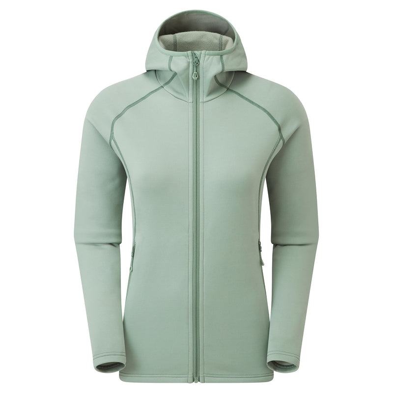 Grey Green Montane Fury Hooded Women\'s Fleece Jackets | JXX7898QW