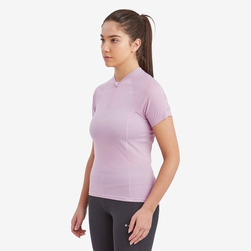 Grey Purple Montane Dart Nano Zip Women's T Shirts | TZJ3381MX