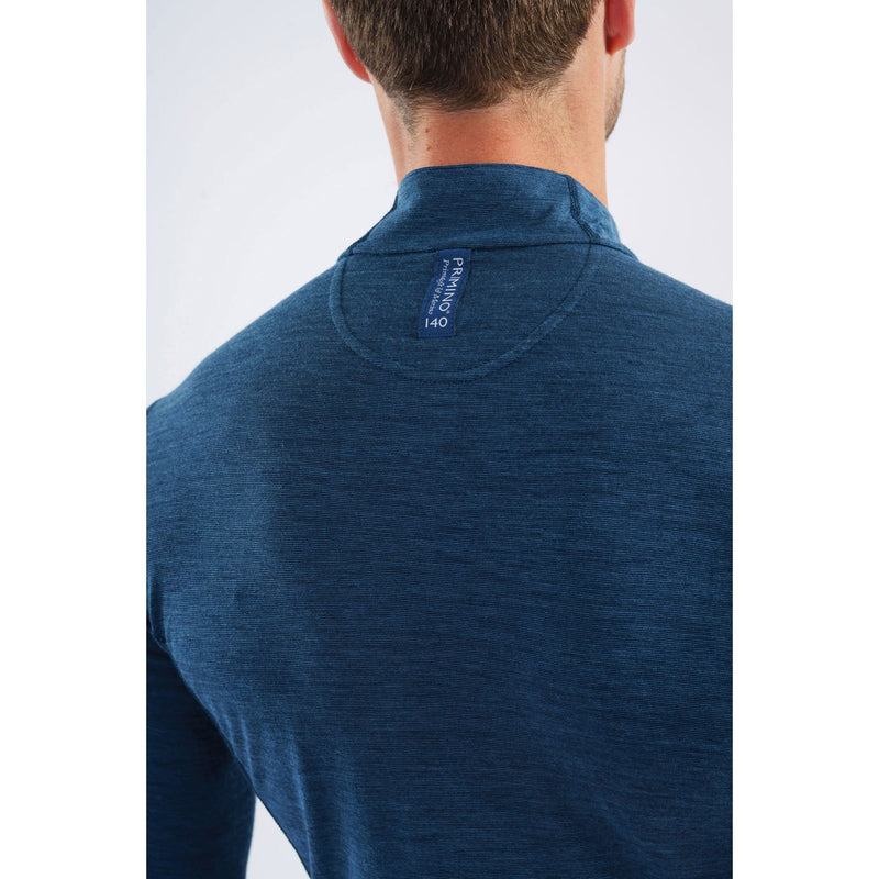 Navy Blue Montane Primino 140 Zip Neck Men's Base Layer Tops | DRB5877IQ