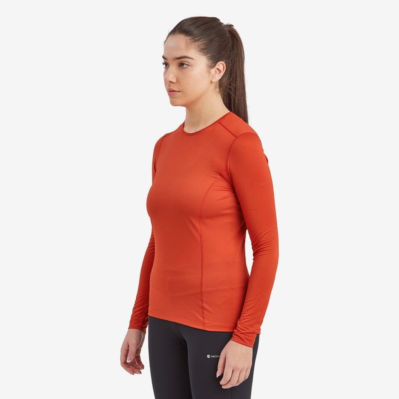 Orange Red Montane Dart Lite Long Sleeve Women's T Shirts | DKP1191QZ